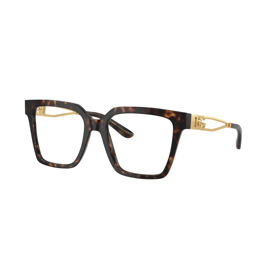 Dolce & Gabbana 0Dg3376b Oversized Square Frame Tortoiseshell Eyeglasses