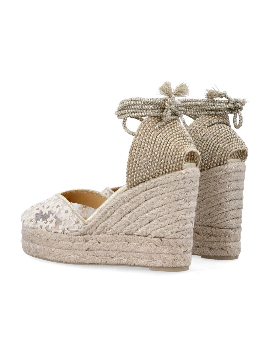 Castaner Clair Floral Lace Wedge Espadrilles