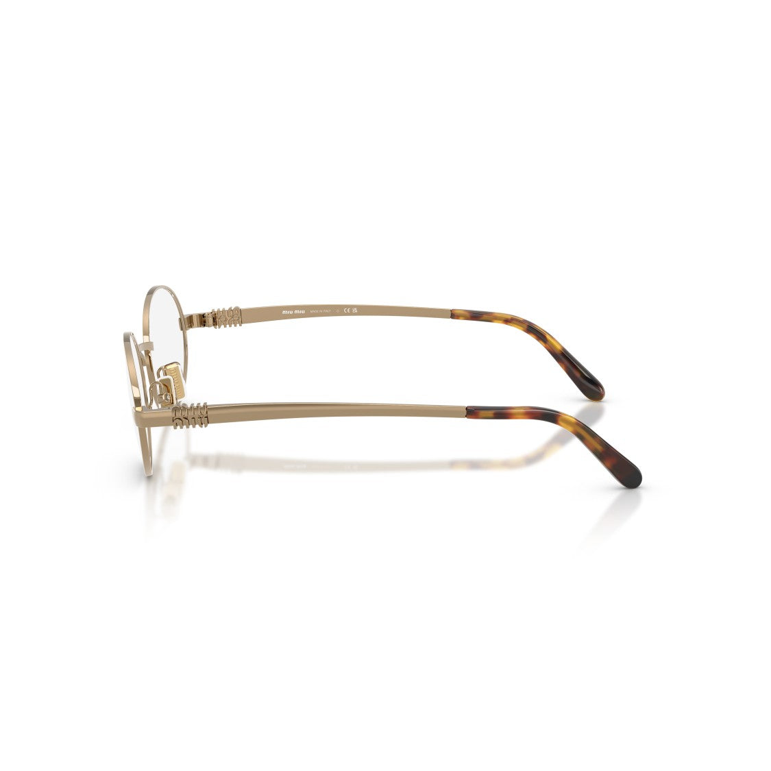 Miu Miu 0Mu 50Zv Delicate Oval Metal Frame Eyeglasses