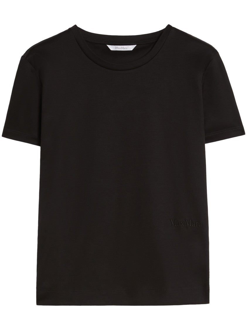 Max Mara Black T-Shirt With Subtle Logo Detail