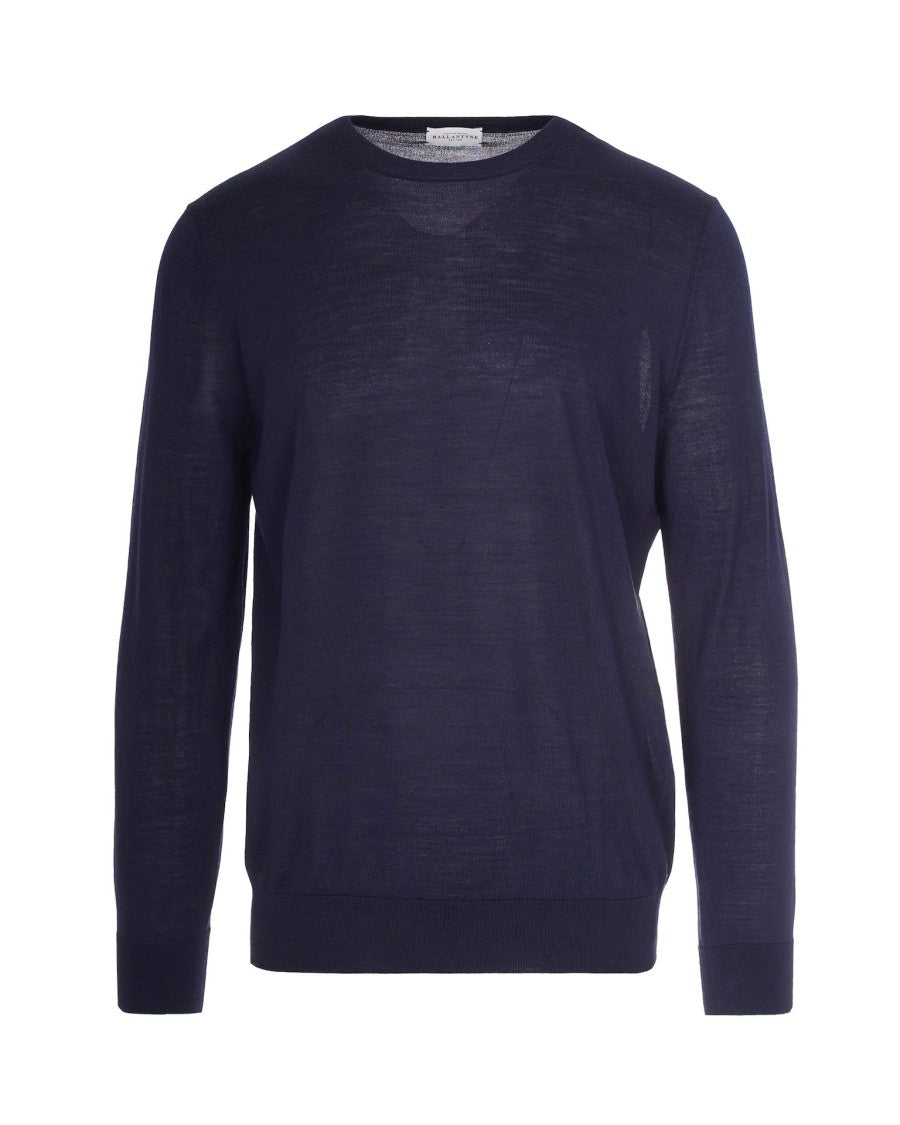 Ballantyne Navy Blue Wool Sweater