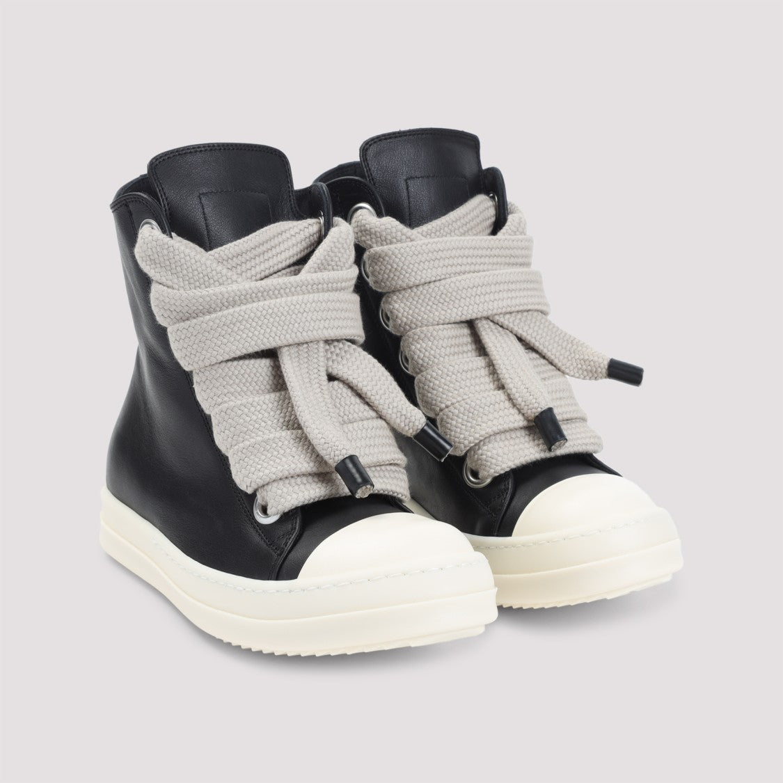 Rick Owens High-Top Sneakers With Textured Laces
