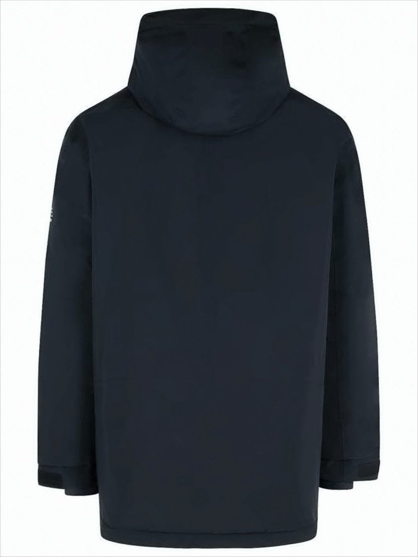 Mm6 By Maison Margiela Minimalist Blue Jacket With High Collar