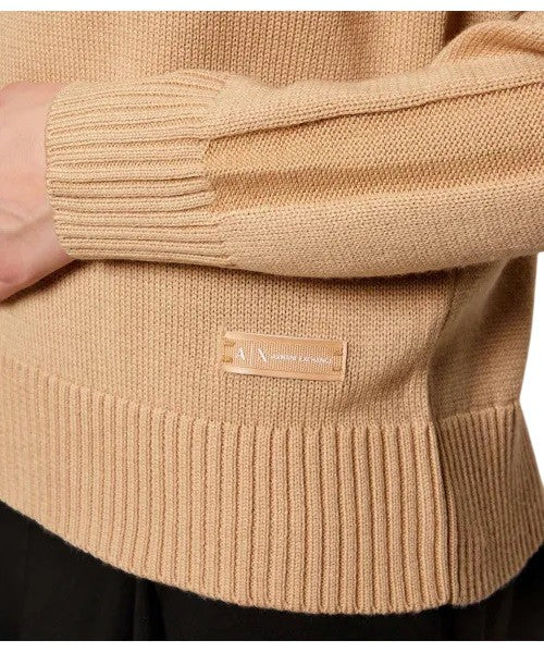 Armani Exchange Knit Sweater With V-Neckline And Ribbed Details