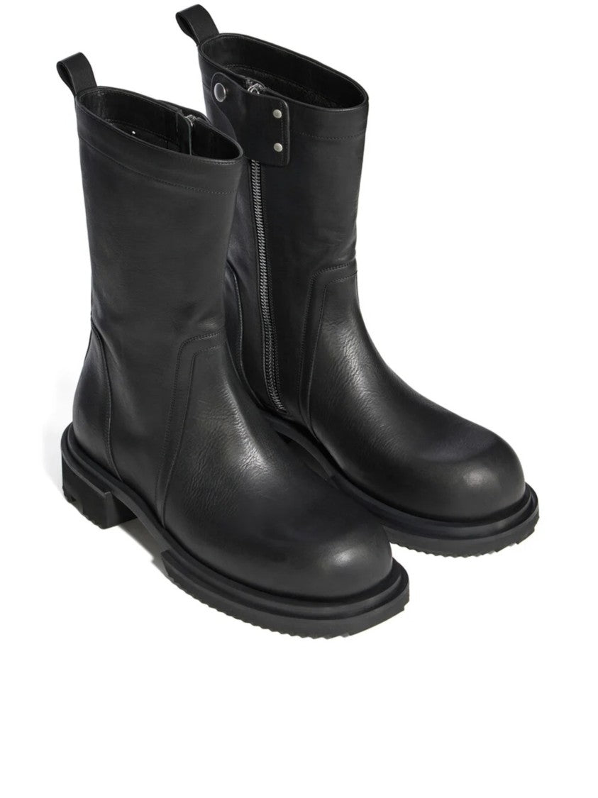 Rick Owens Black Leather Creeper Gabe Boots