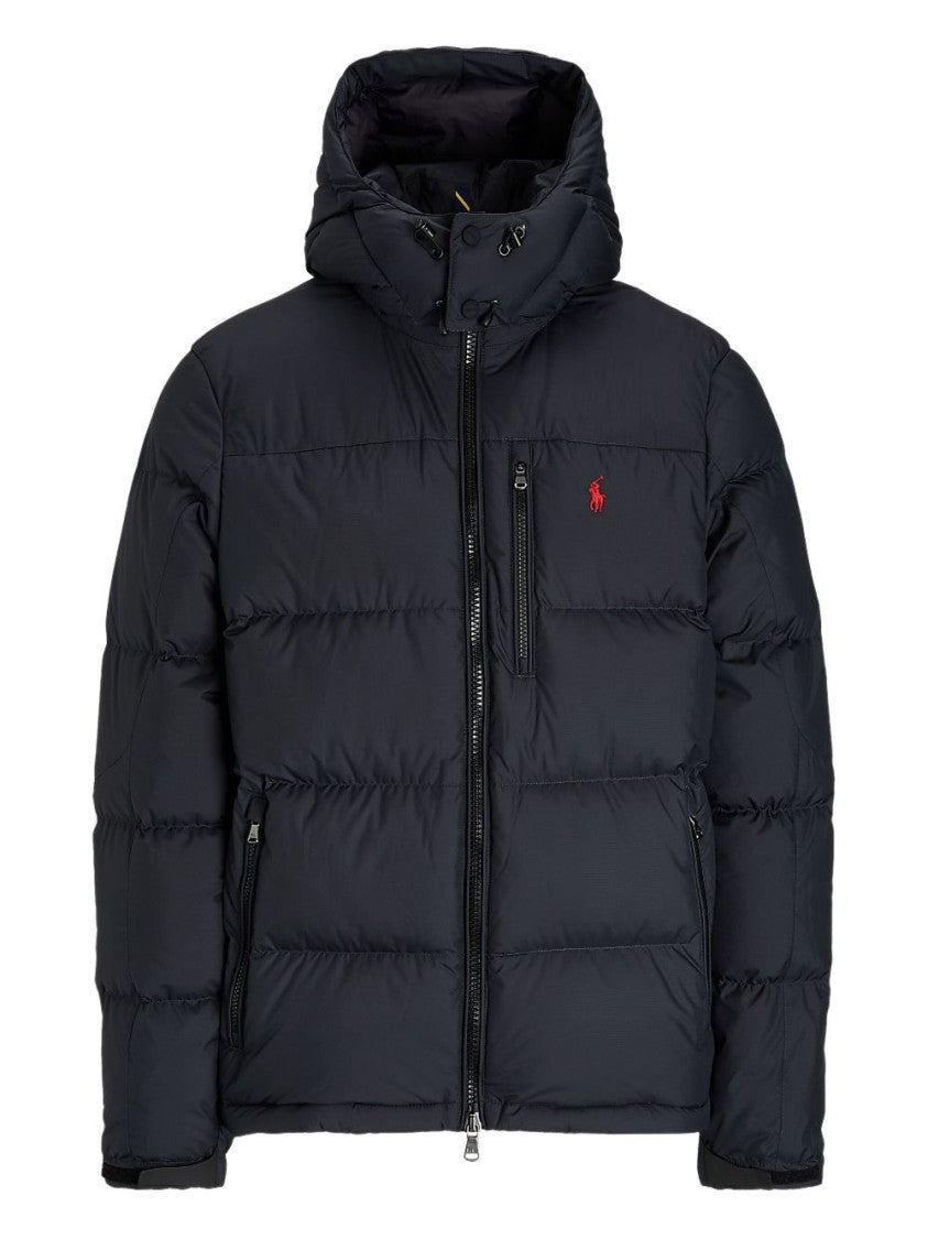 Polo Ralph Lauren Quilted Nero Jacket With High Collar