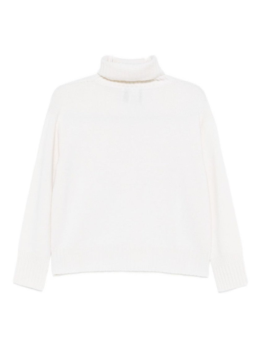 Vanisé Cream Knit Sweater With Turtleneck