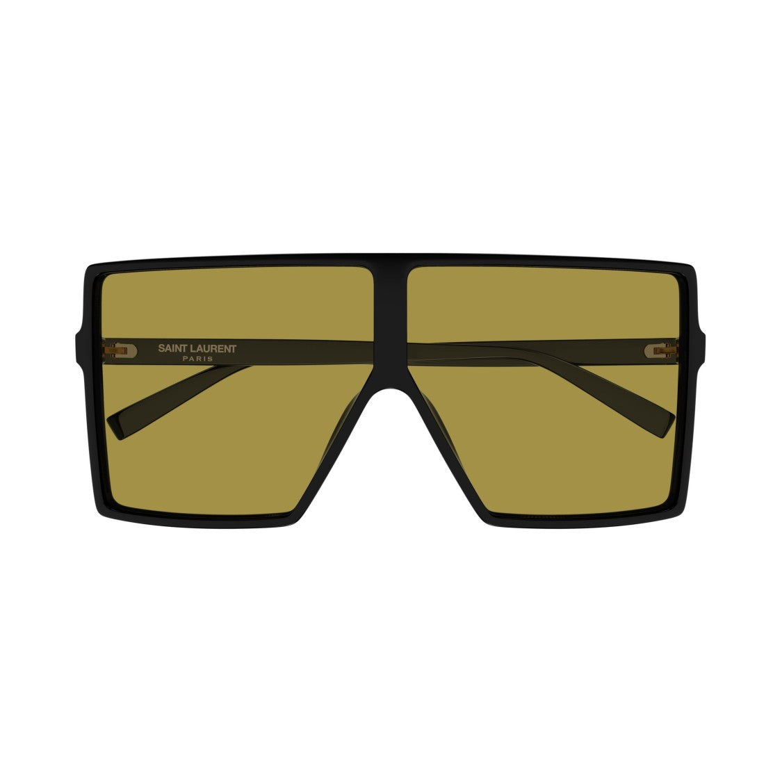 Saint Laurent Oversized Square Frame Sunglasses With Olive Tinted Lenses