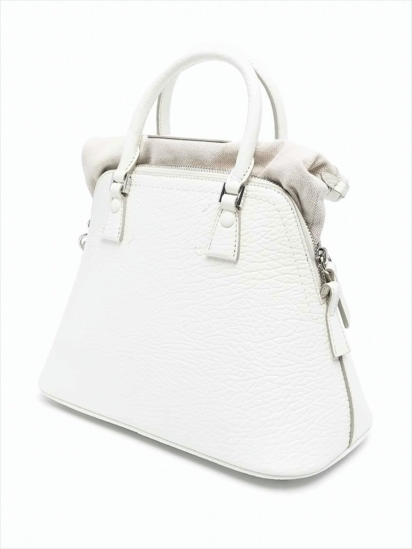 Maison Margiela Textured Calf Leather Structured Mini Handbag