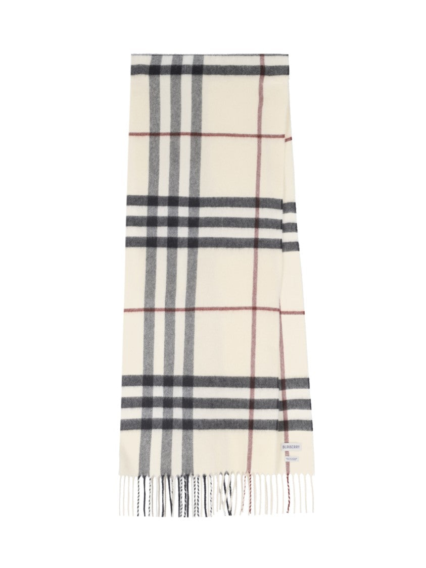 Burberry Cream Check Cashmere Scarf