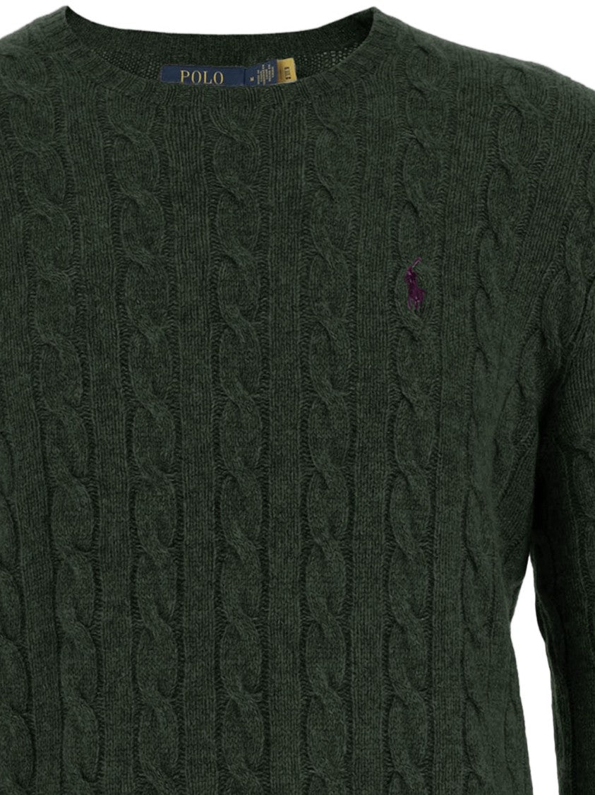 Polo Ralph Lauren Cable-Knit Wool And Cashmere Sweater With Embroidered Logo