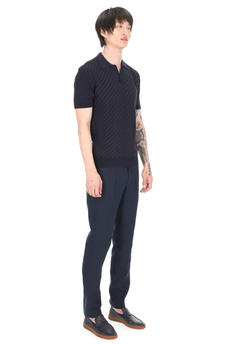 Orlebar Brown Horton Jacquard Silk-Cotton Polo Shirt