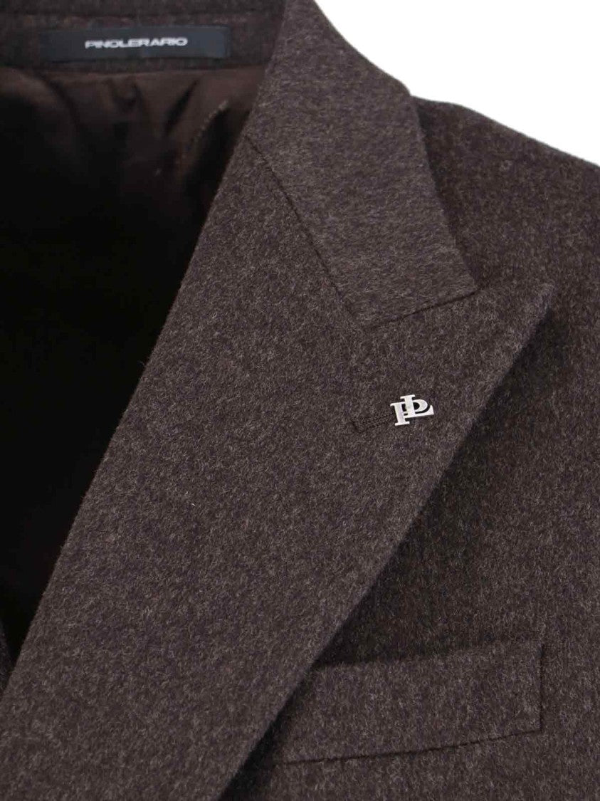 Tagliatore "Pino Lerario" Double-Breasted Coat Brown