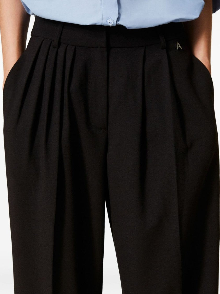 Twin-Set Tailored Wide-Leg Trousers With Front Pleats