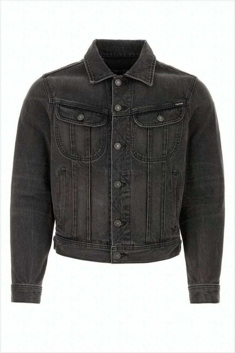 Tom Ford Button-Up Grey Denim Jacket
