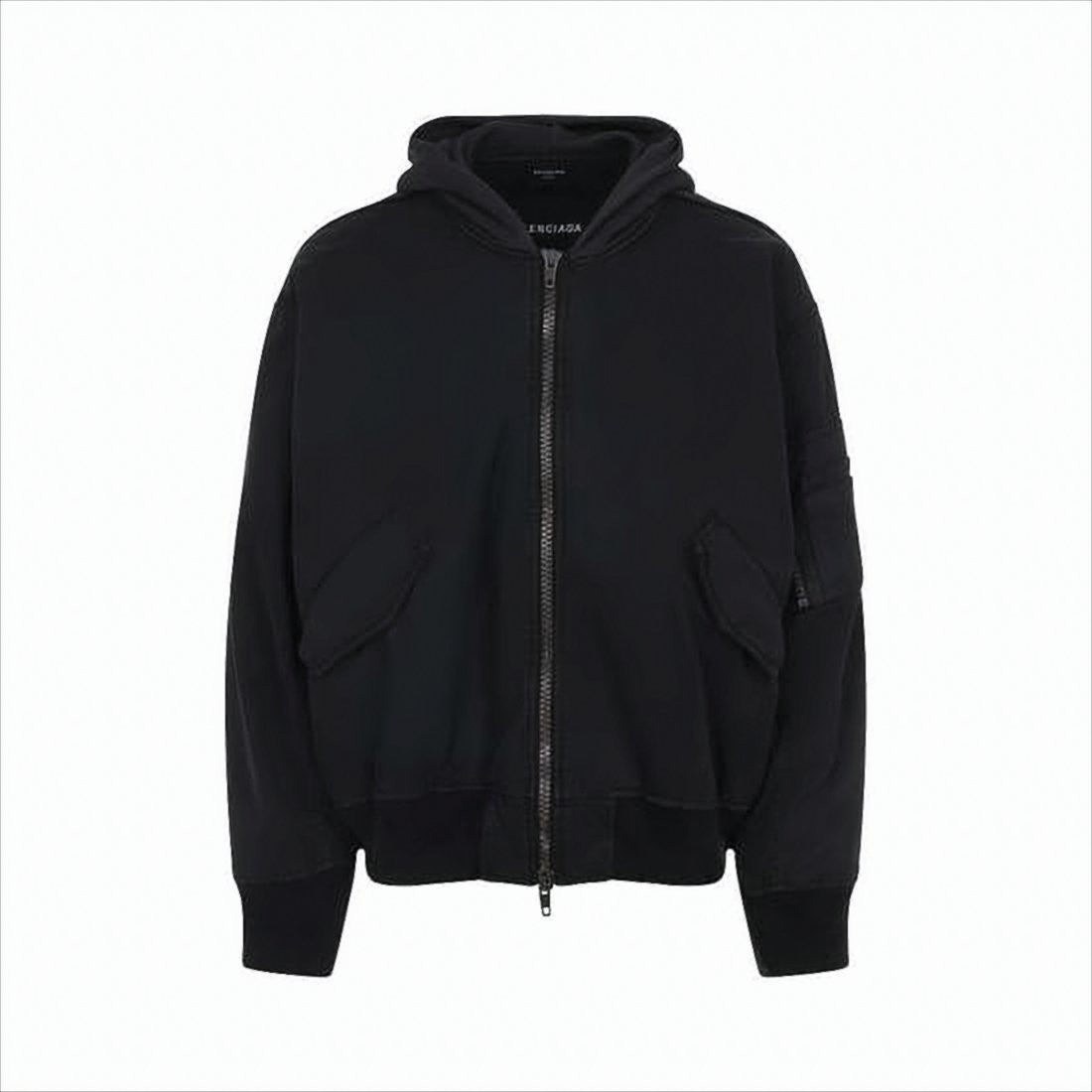 Balenciaga Relaxed Fit Bomber Jacket With Bold Logo