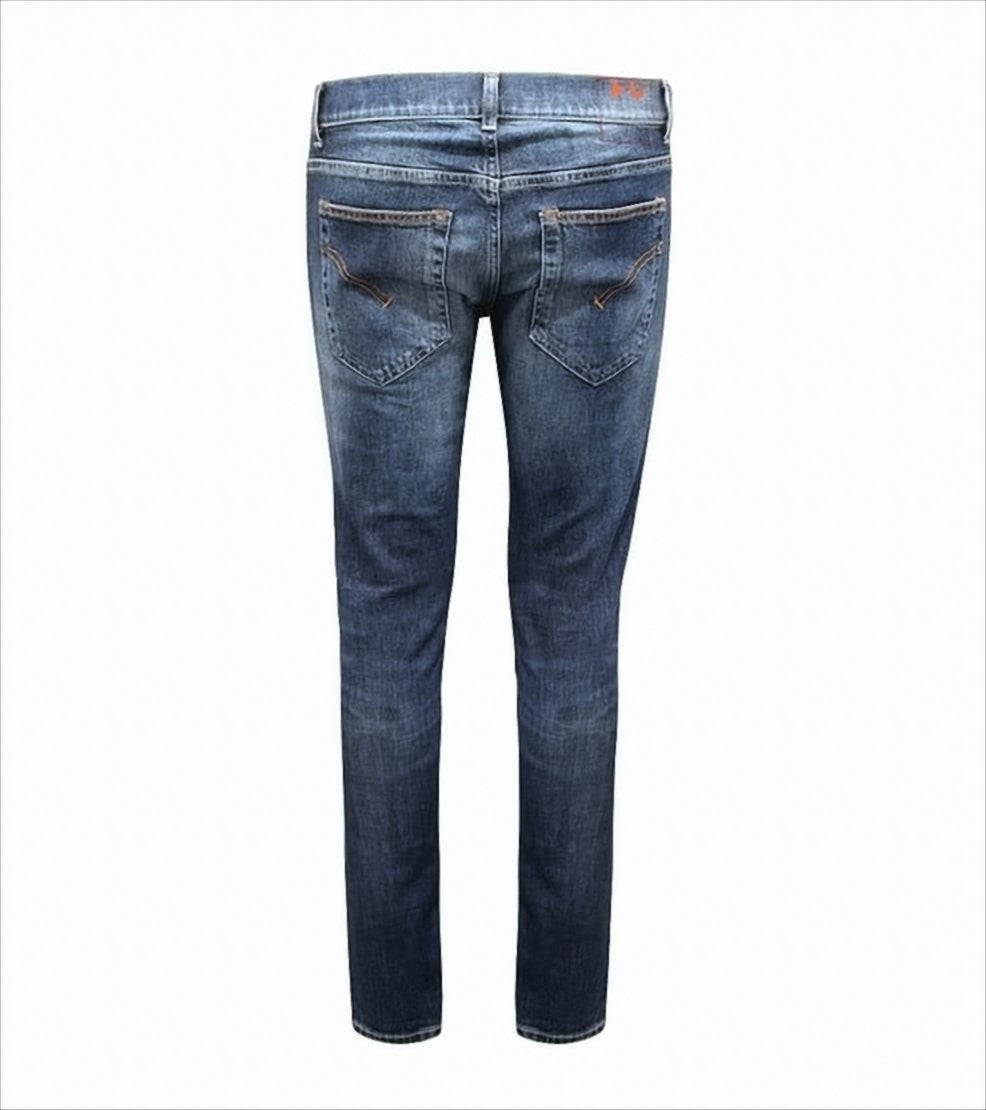 Dondup Bleached Denim Trousers With Turn-Ups