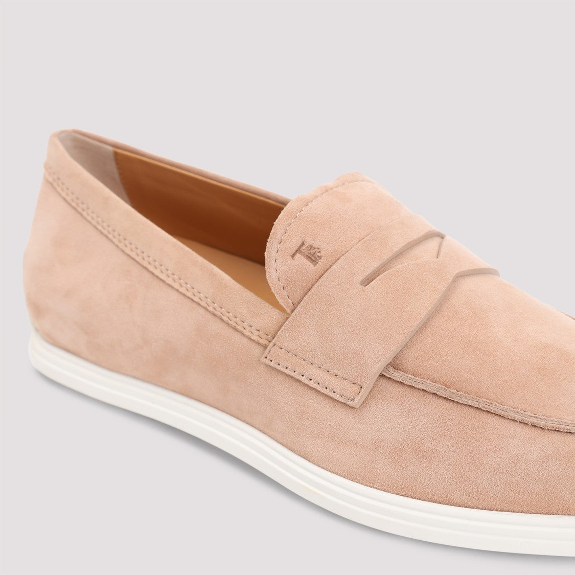 Tod's Pink Suede Leather Loafers