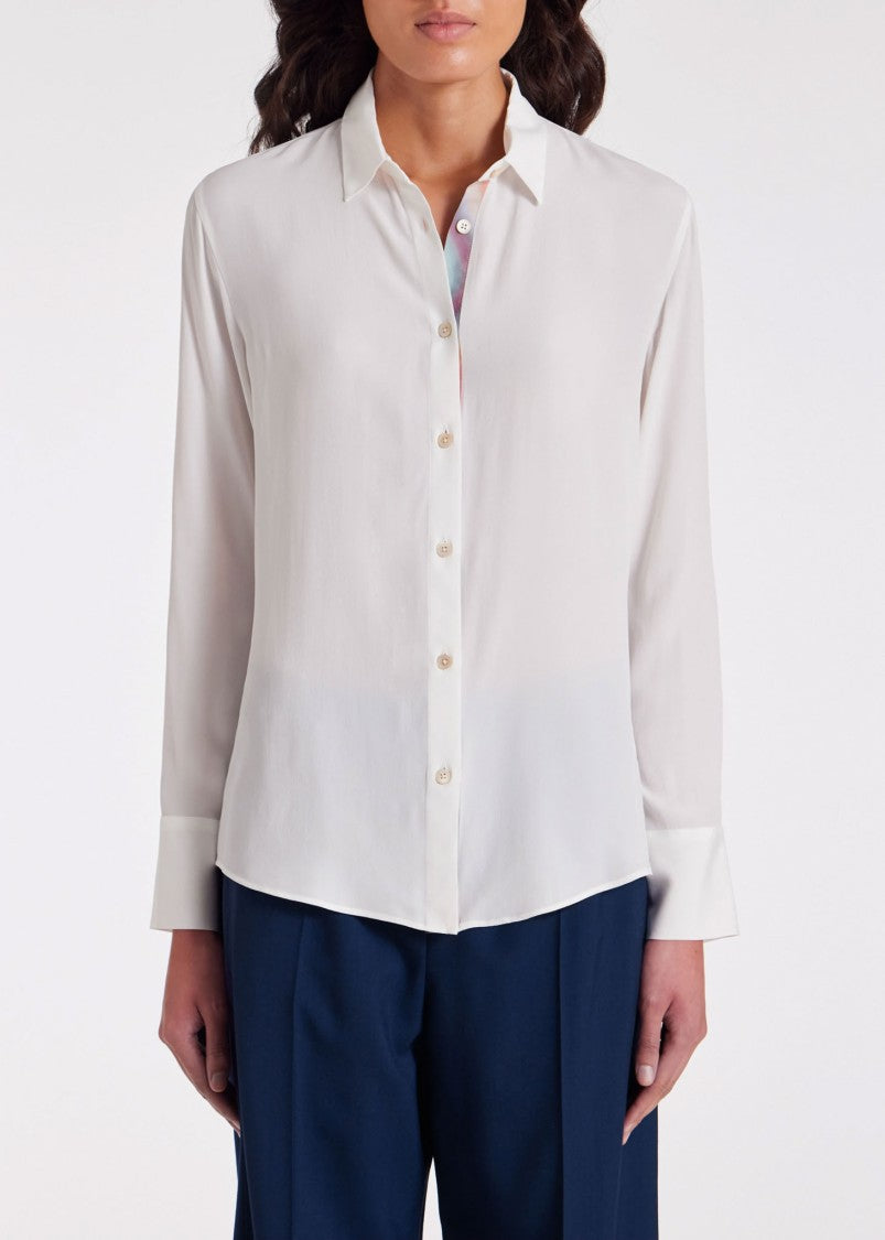 Paul Smith Cream Silk-Blend Shirt