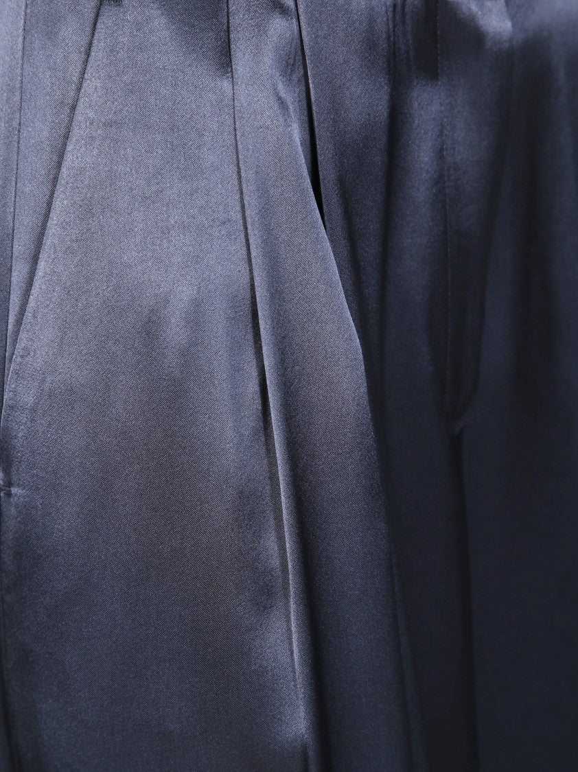 Pinko Fluid Satin Trousers With Relaxed Fit