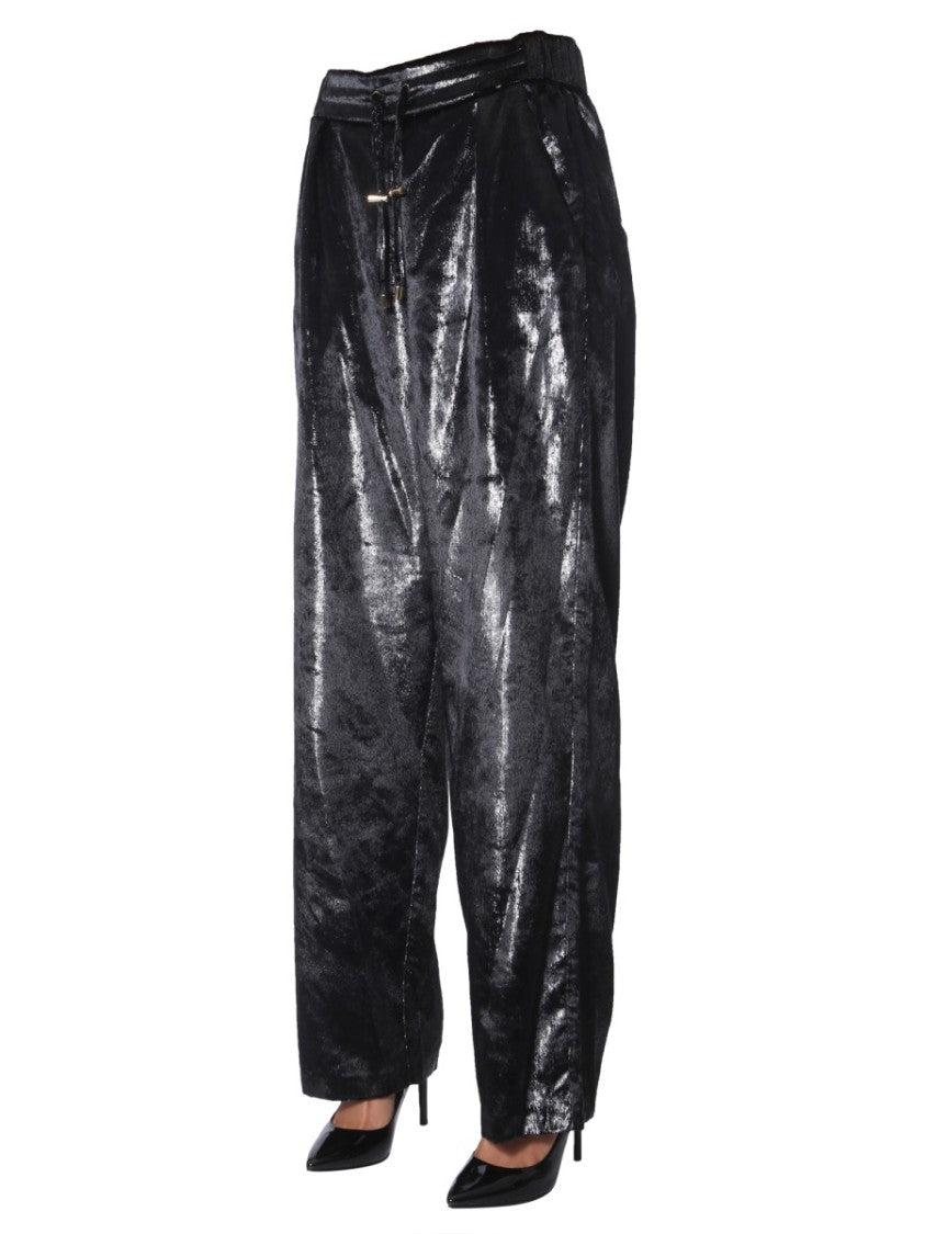 Balmain Velvet Lurex Wide Pants