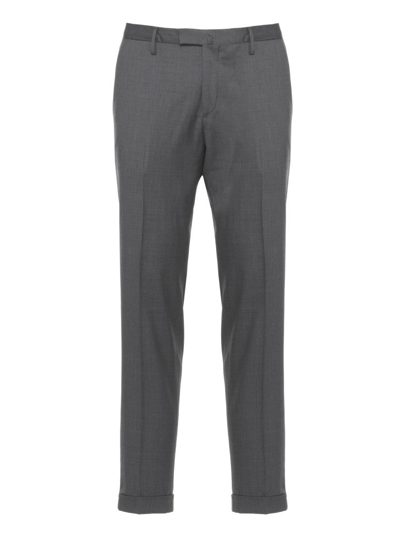 Briglia 1949 Grey Virgin Wool Straight-Leg Pants