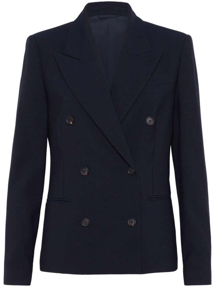 Brunello Cucinelli Double-Breasted Tailored Jacket With Structured Silhouette