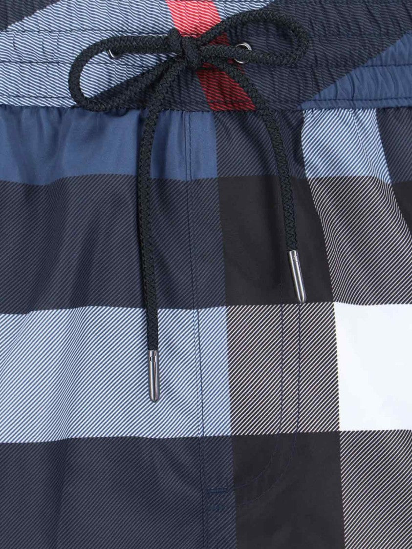 Burberry Multicolor Check Burberry Shorts With Drawstring Waistband