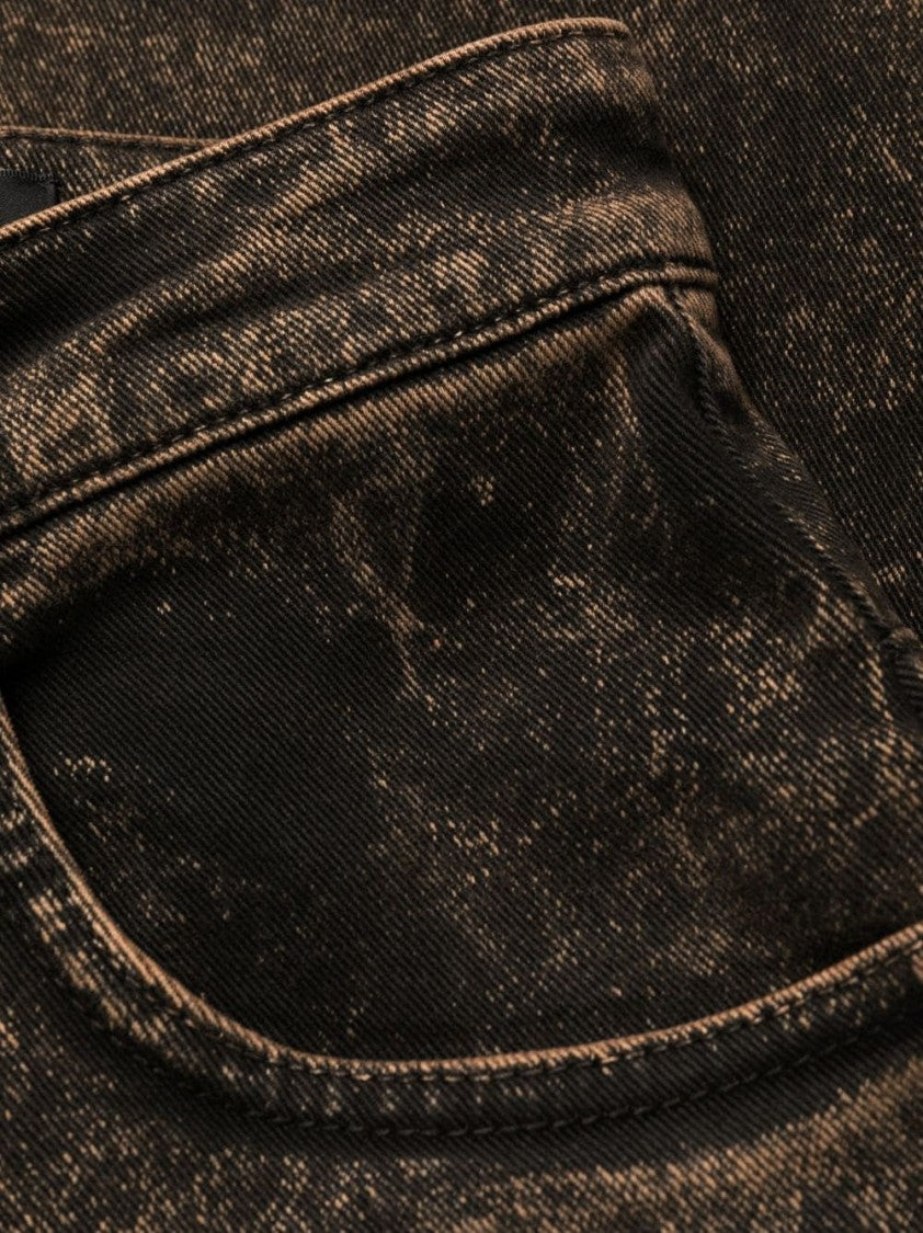 Balmain Dark Brown Loose Denim Pants