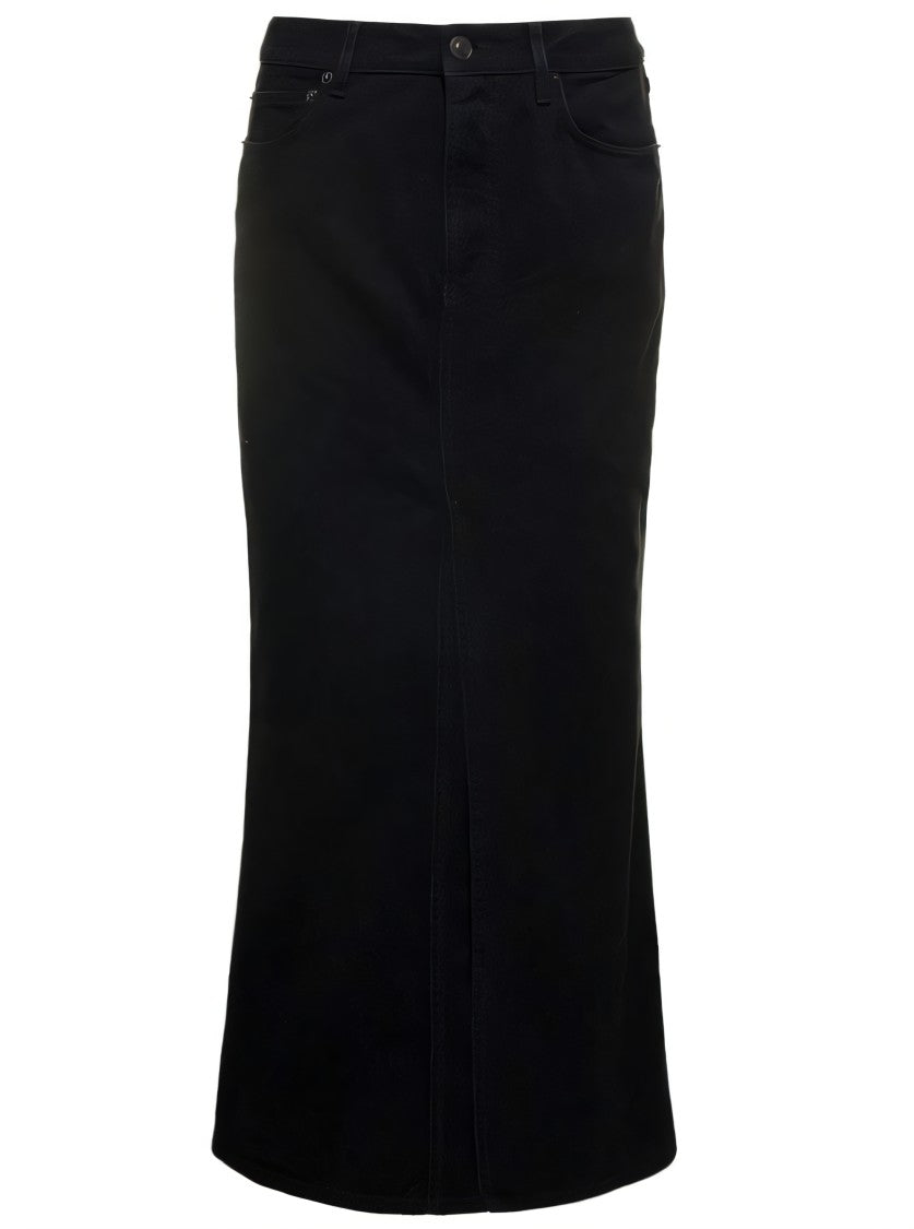 Balenciaga Form-Fitting Midi Skirt With Front Slit