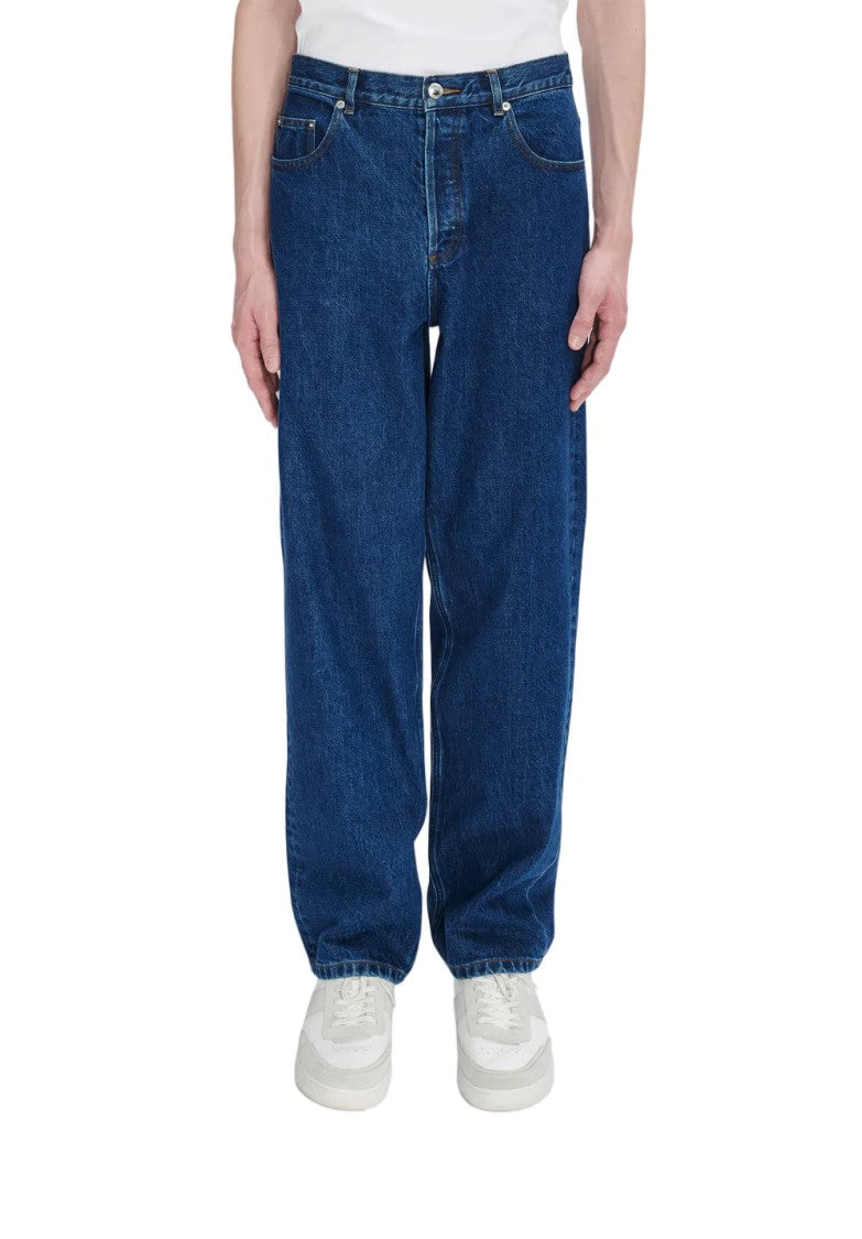 A.P.C. Wide Leg Low-Rise Jeans In Indigo Japanese Denim