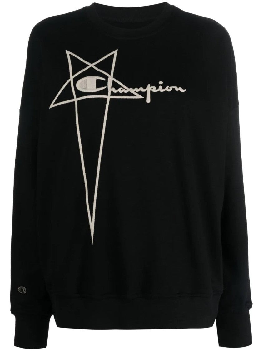 Rick Owens X Champion Relaxed-Fit Sweatshirt With Ribbed Detailing