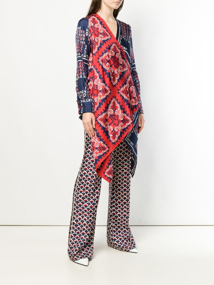 Valentino Garavani Asymmetrical Patchwork Midi Dress