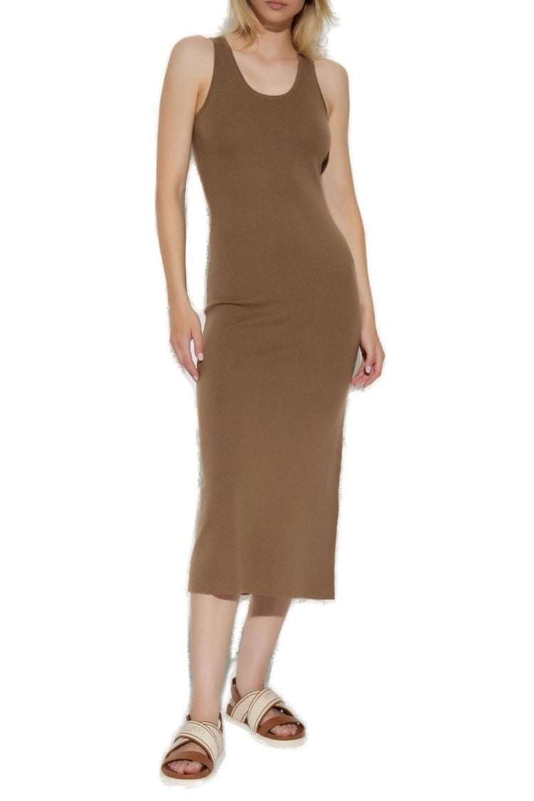 Max Mara Sleeveless Midi Dress With Fitted Silhouette