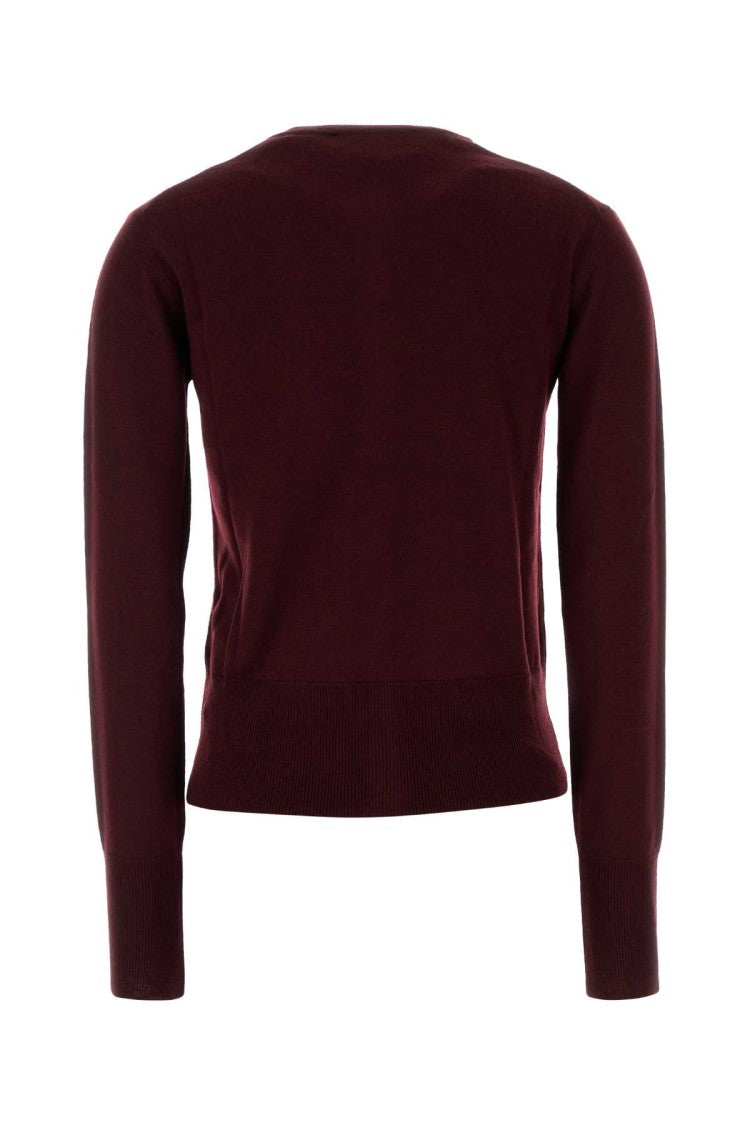 Vivienne Westwood Burgundy Wool Bea Cardigan