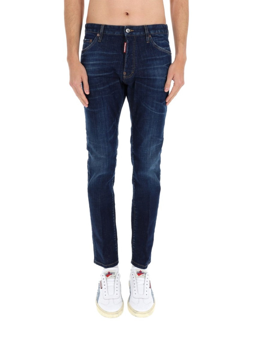 Dsquared2 Dark Indigo Slim Fit Faded Jeans