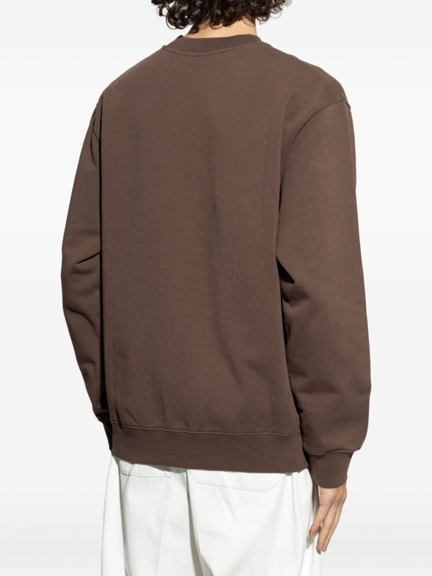 Jacquemus Relaxed Fit Brown Cotton Sweatshirt