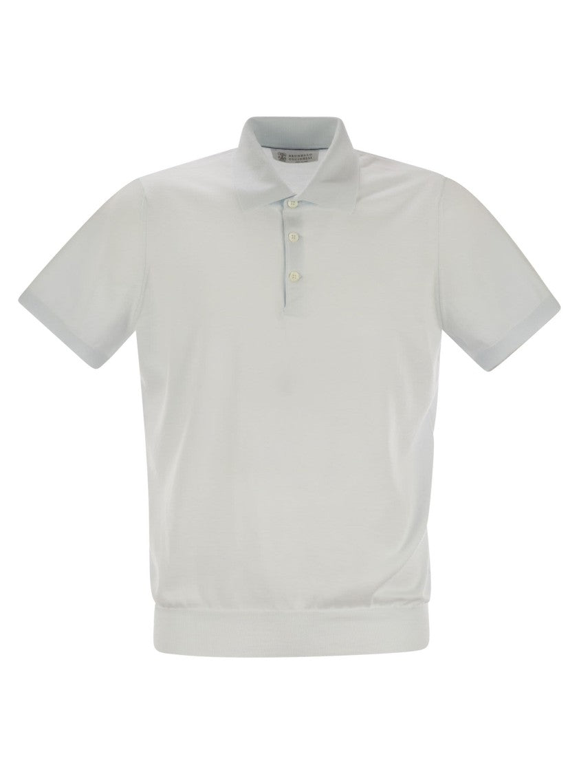 Brunello Cucinelli Lightweight Cotton Knit Polo Shirt