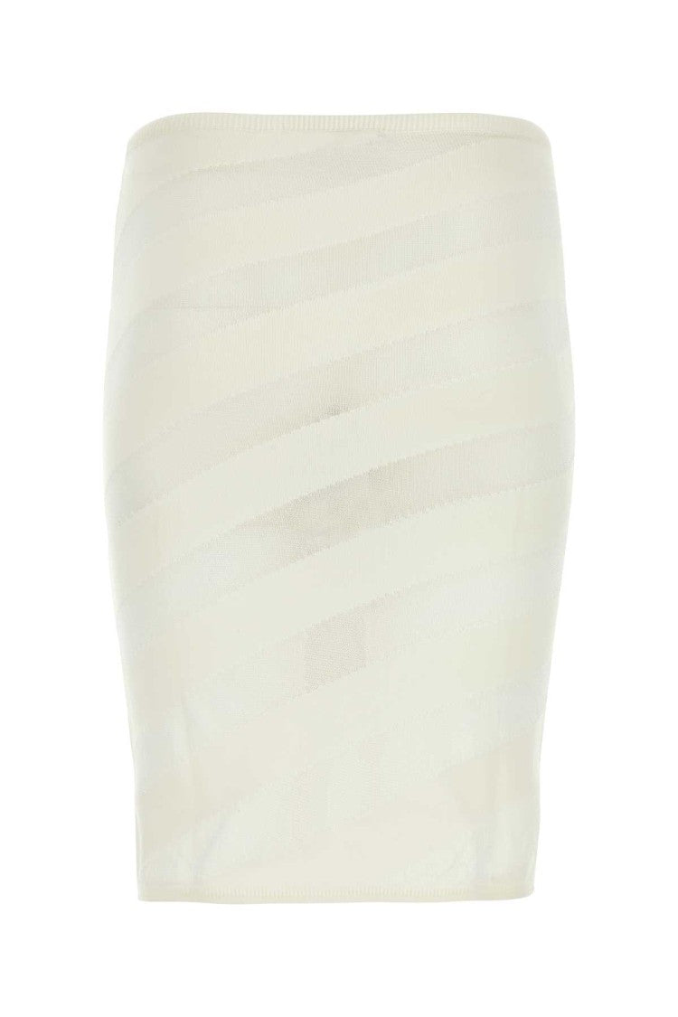 Gimaguas Ivory Viscose Blend Skirt