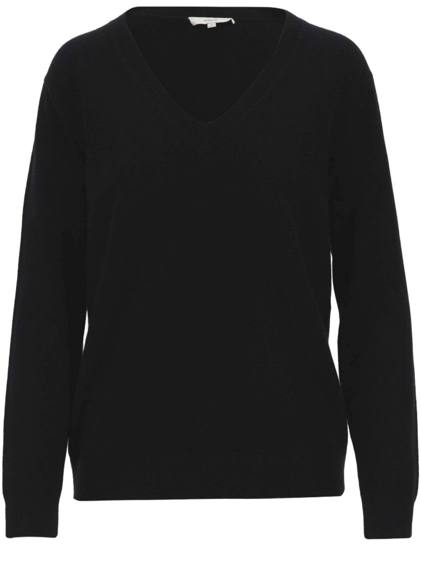 Vince Pure Cashmere Pullover With V-Neckline And Ribbed Edges
