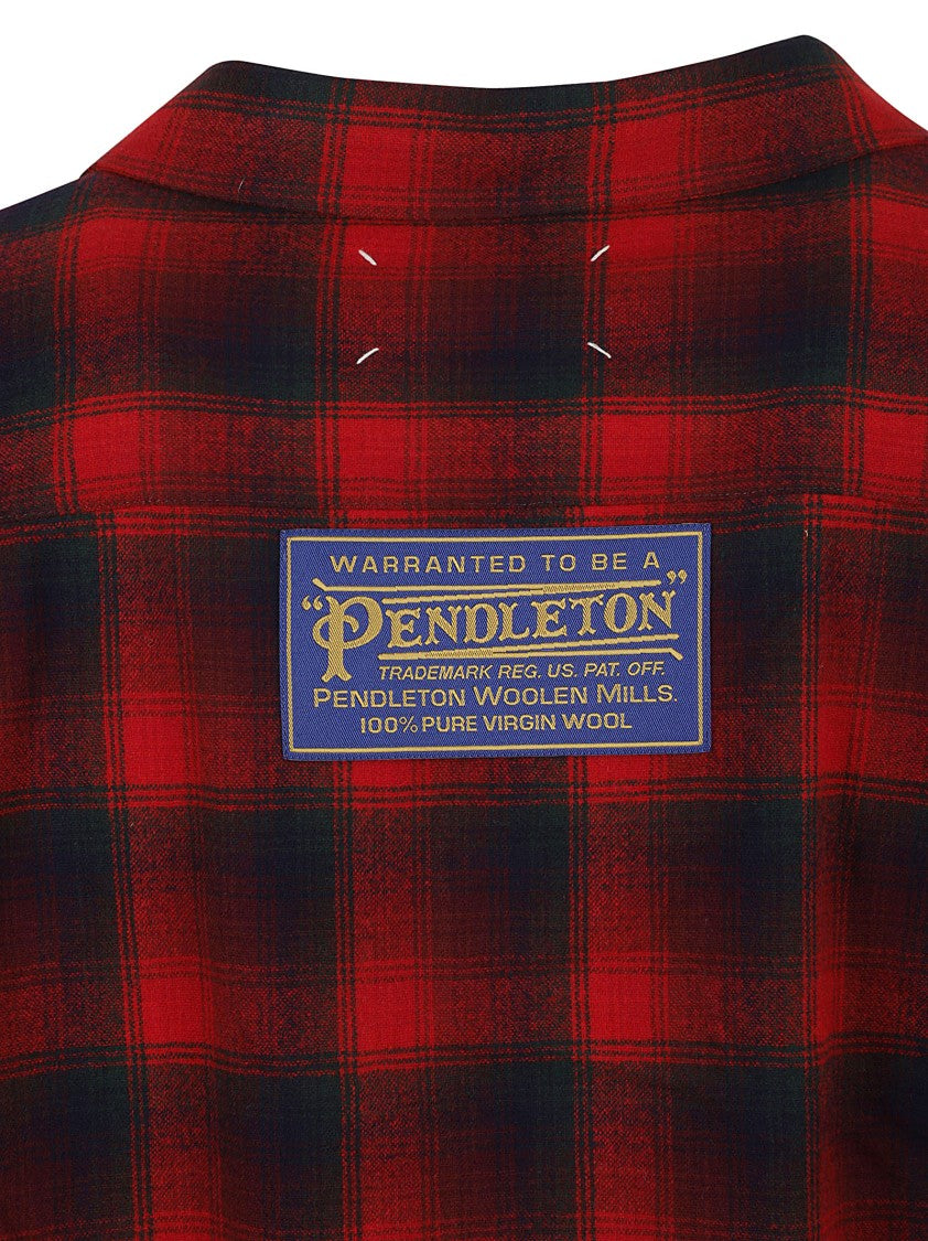Maison Margiela Plaid Pattern Button-Down Shirt