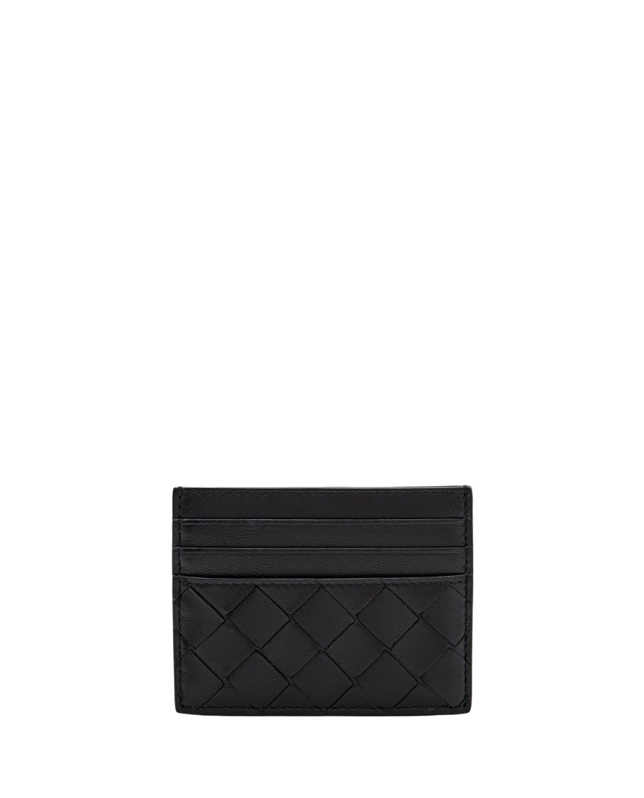Bottega Veneta Black Small Intertwining Cardholder