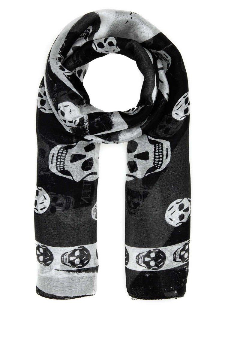 Alexander Mcqueen Printed Silk Foulard