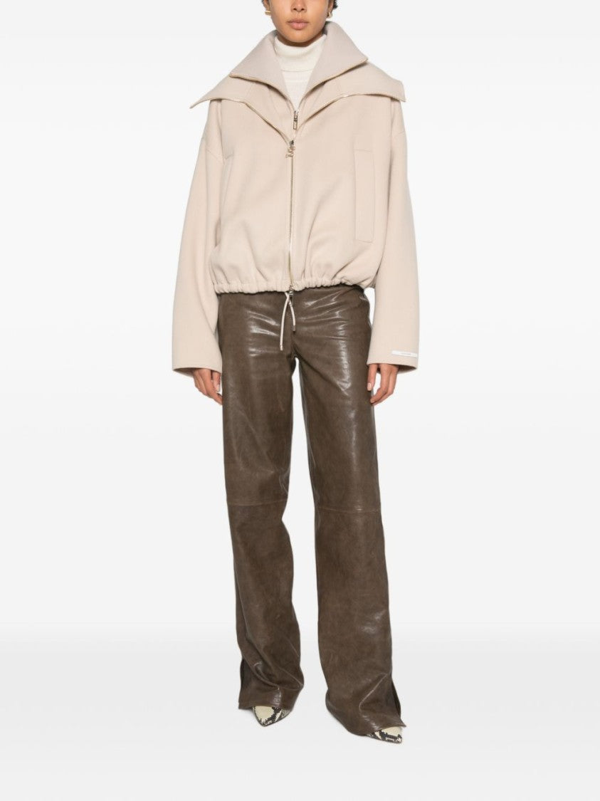 Sportmax Boxy Cropped High-Collar Yoke Jacket