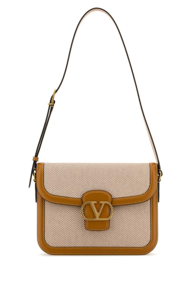 Valentino Garavani Two-Tone Canvas And Leather 9To5 Shoulder Bag