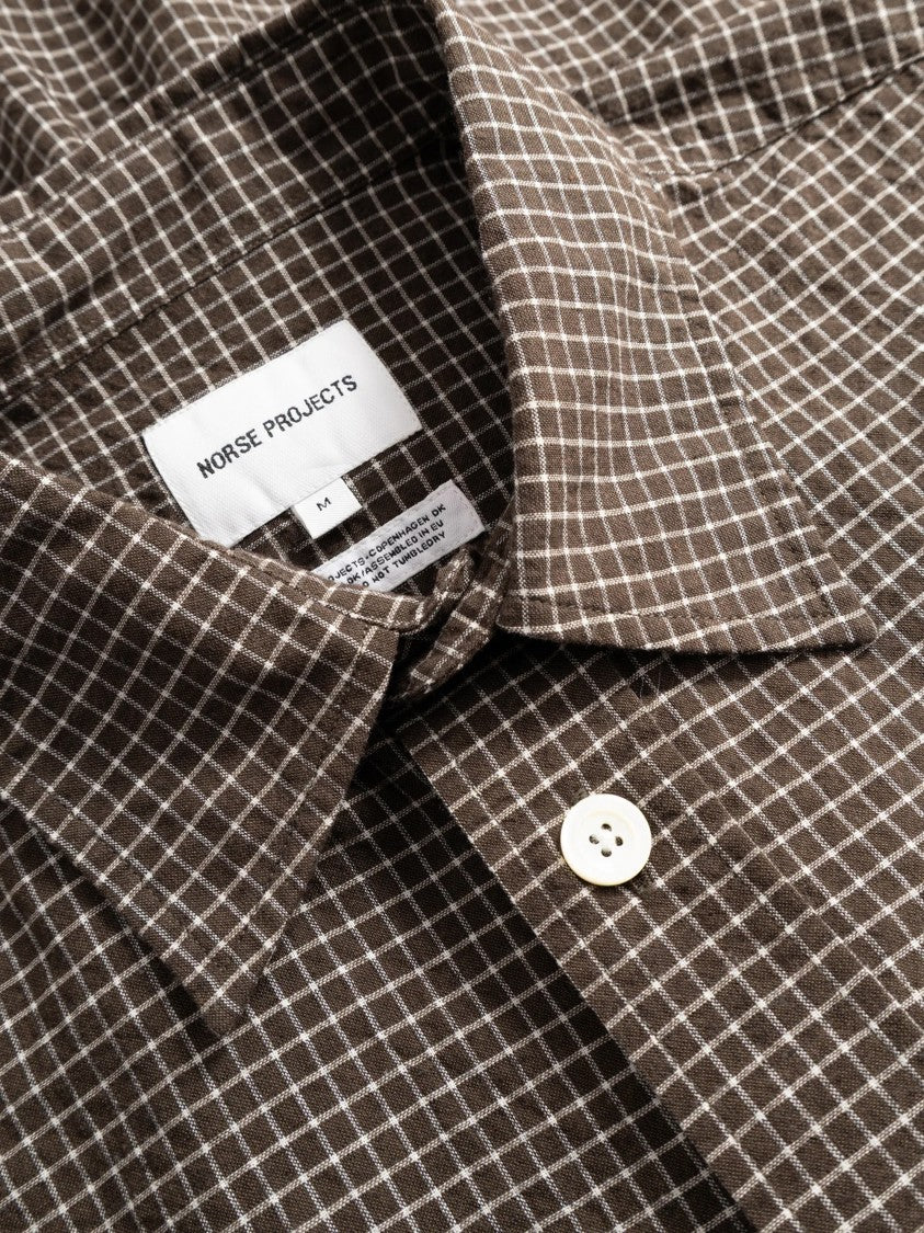 Norse Projects Oversized Check Short-Sleeve Shirt With Classic Collar