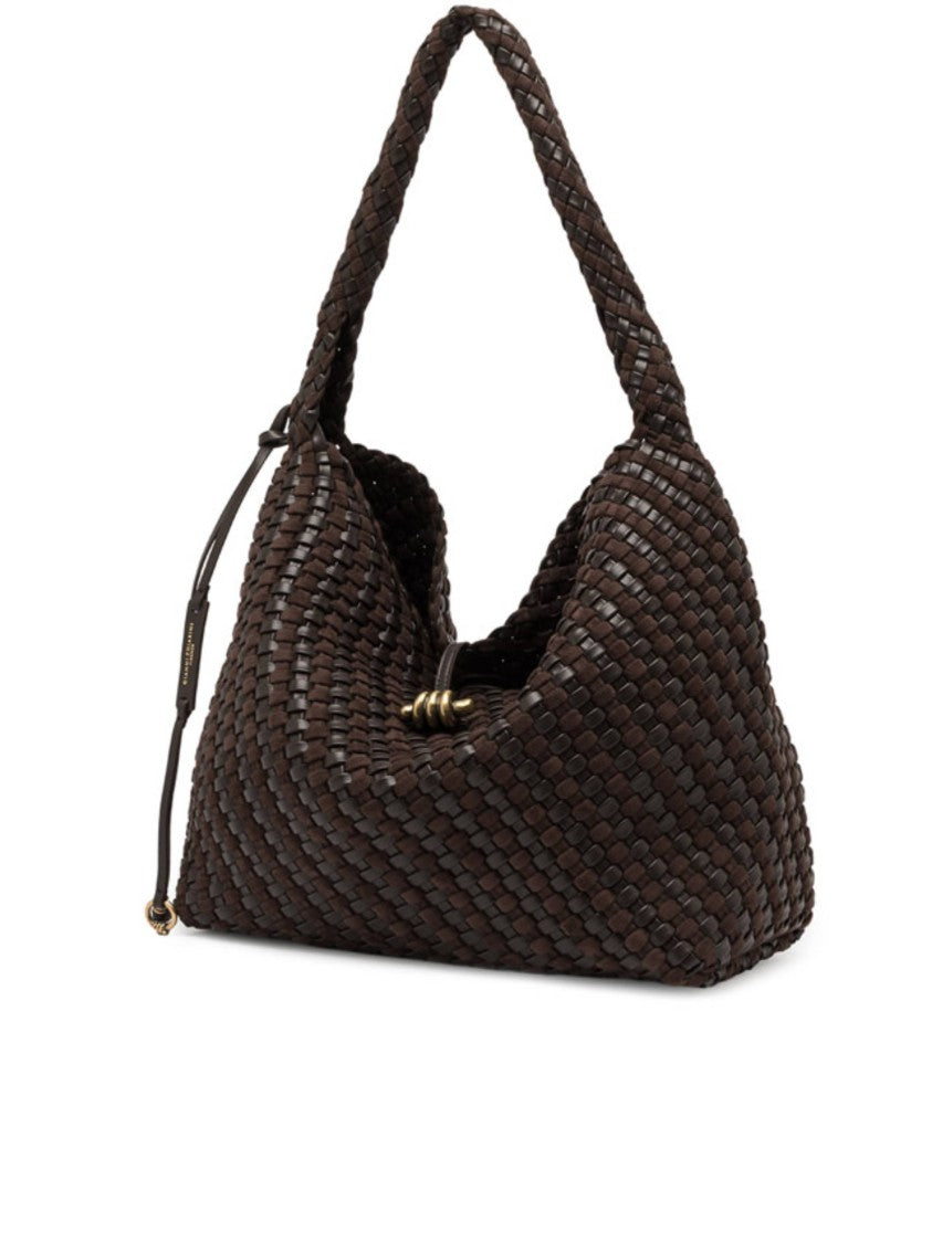Gianni Chiarini Slouchy Woven Shoulder Bag With Braided Handle