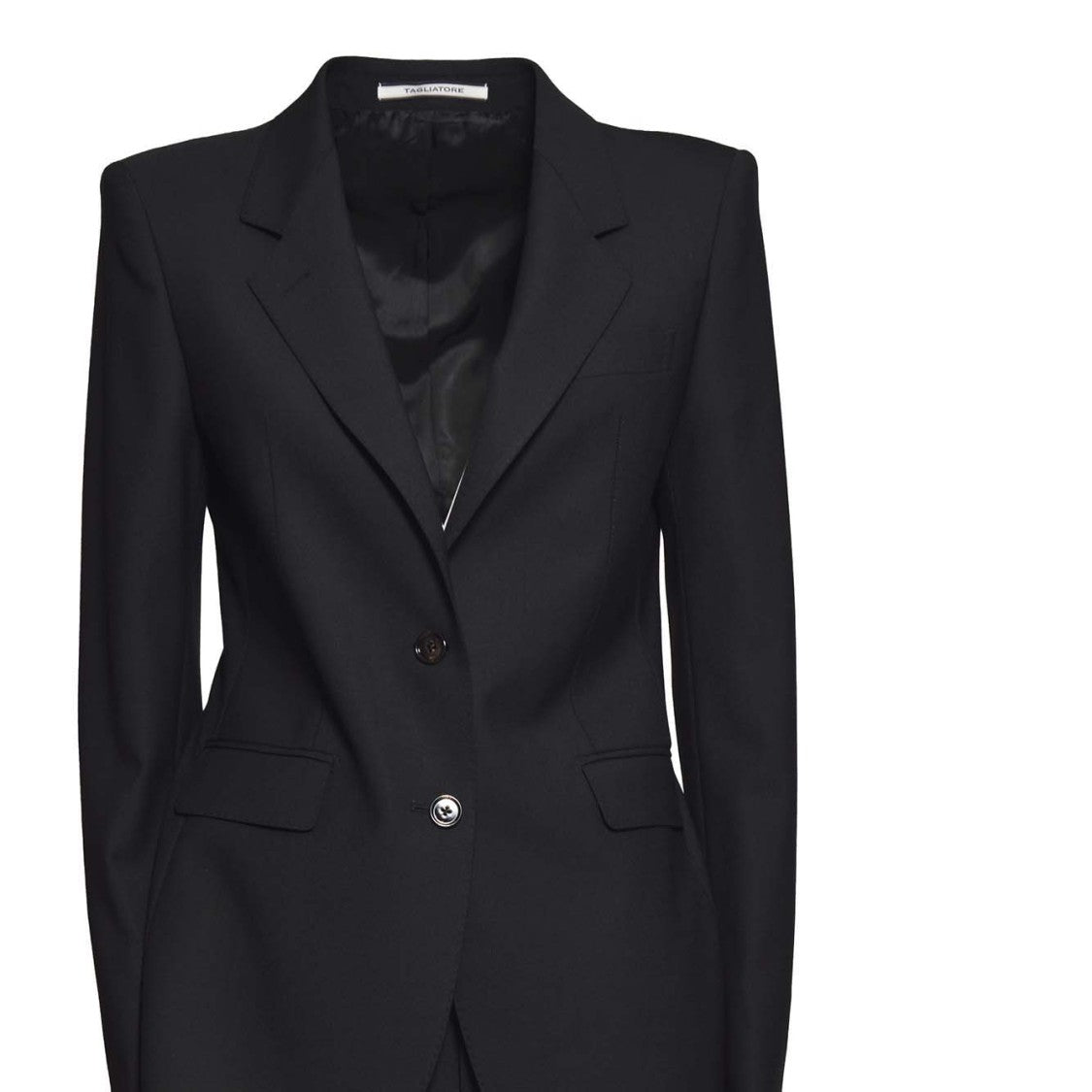 Tagliatore Paris Suit In Black Virgin Wool Blend
