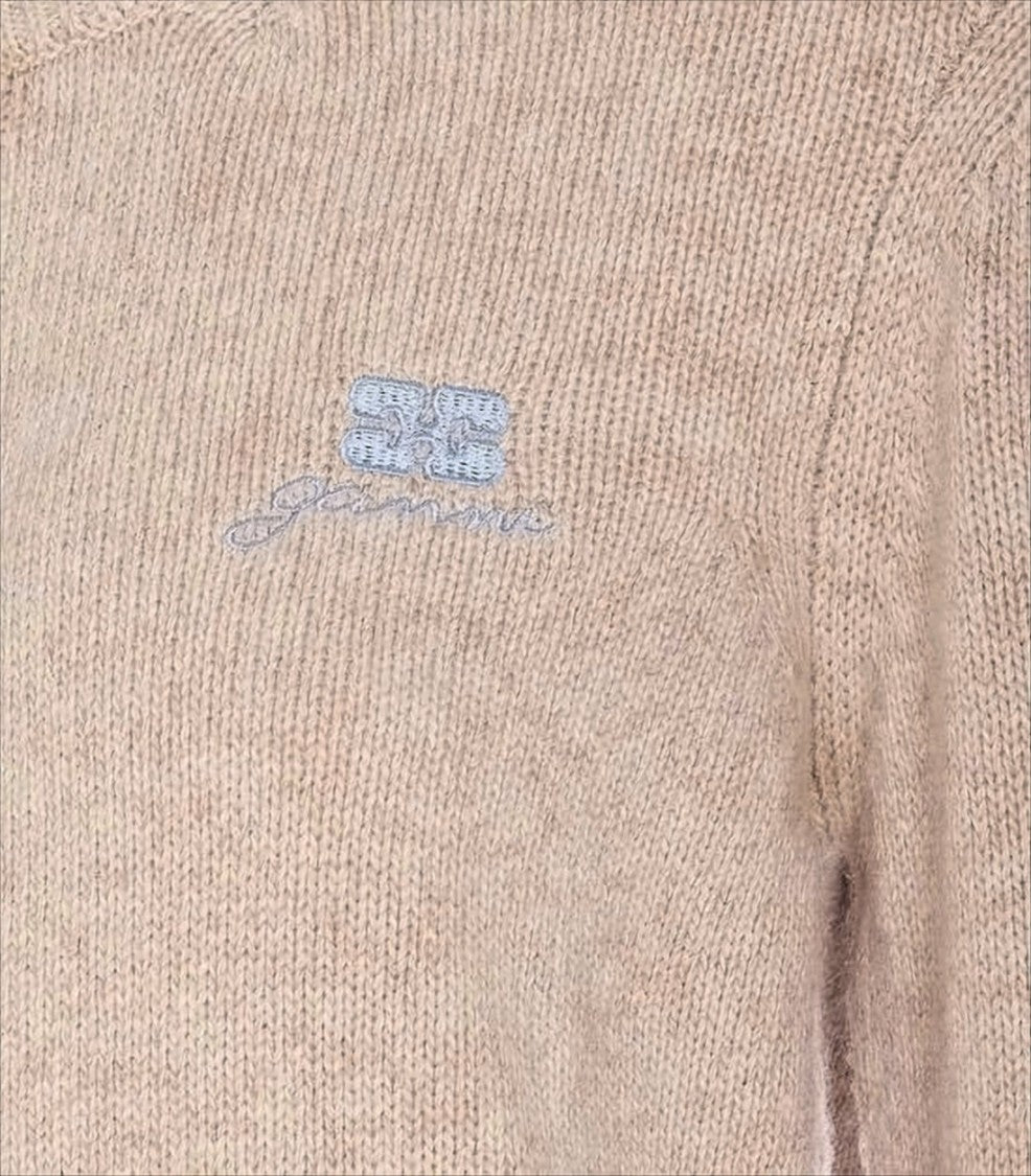 Ganni Soft Knit Cardigan With Button-Down Front