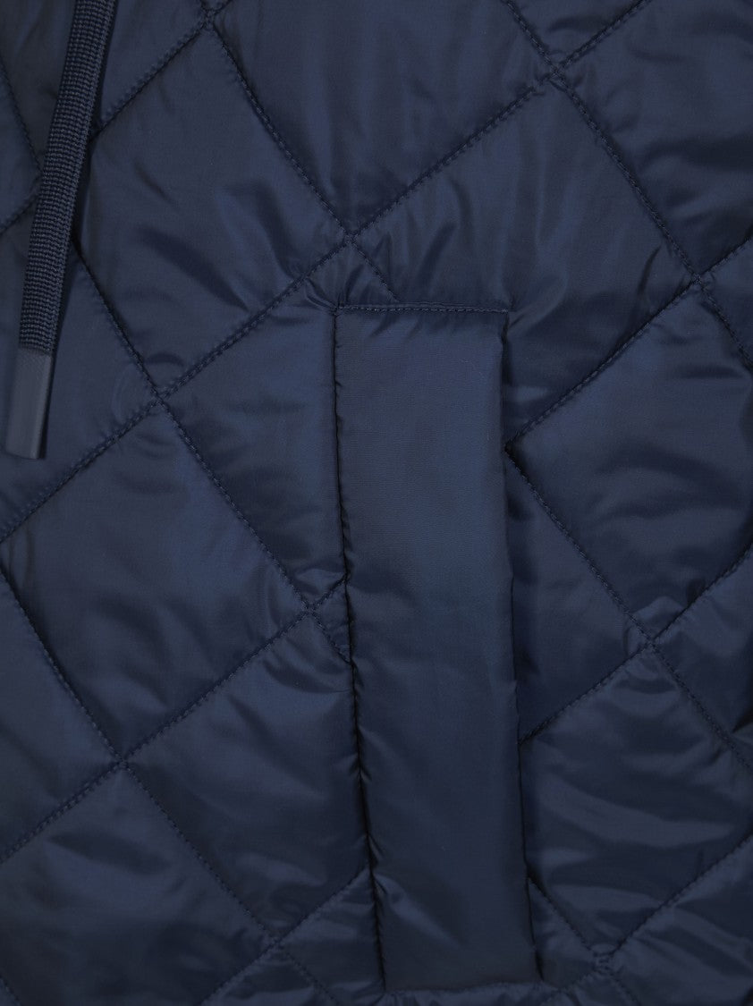 Max Mara Blue Dandy Diamond Quilted Vest